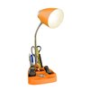 Limelights Gooseneck Organizer Desk Lamp W/iPad Tablet Stand Book Holder, Orange LD1002-ORG